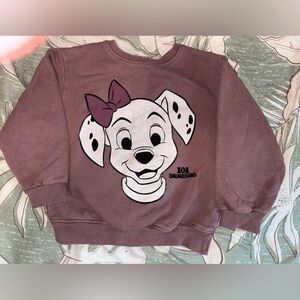 Zara Disney 101 Dalmatians Mauve Dog Sweatshirt